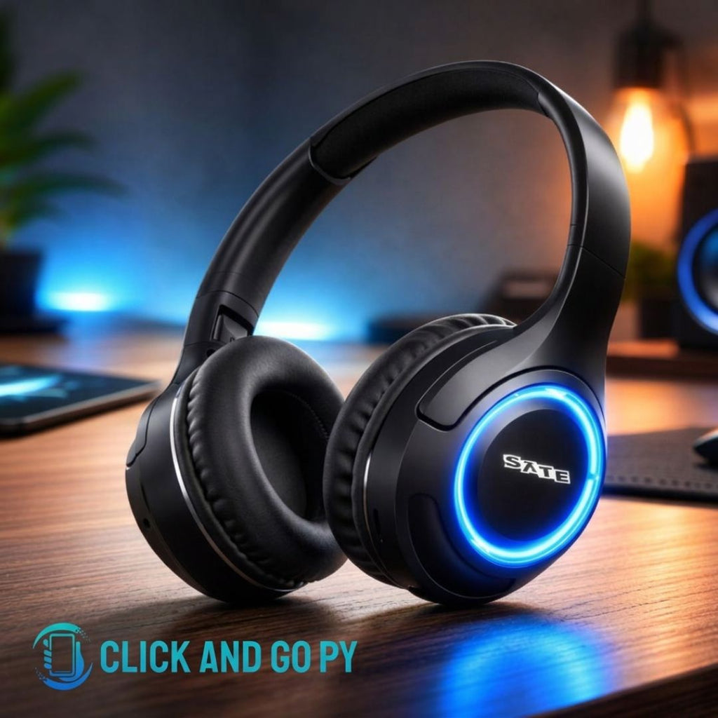 Auricular inalámbrico bluetooth Sate AE-9091 con luces LED