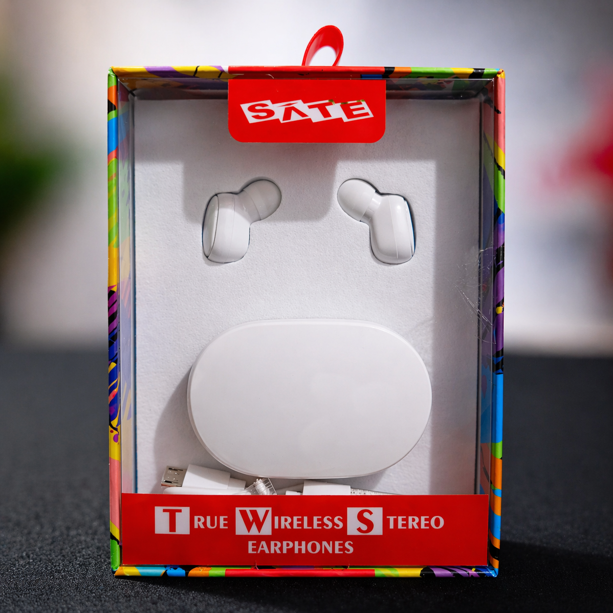Auricular bluetooth sate ae-6312 blanco/negro inalámbrico con micrófono