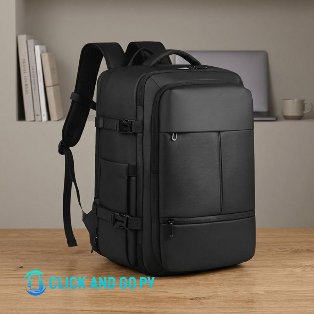 Mochila para notebook de simil cuero con puerto USB – A-KP2530