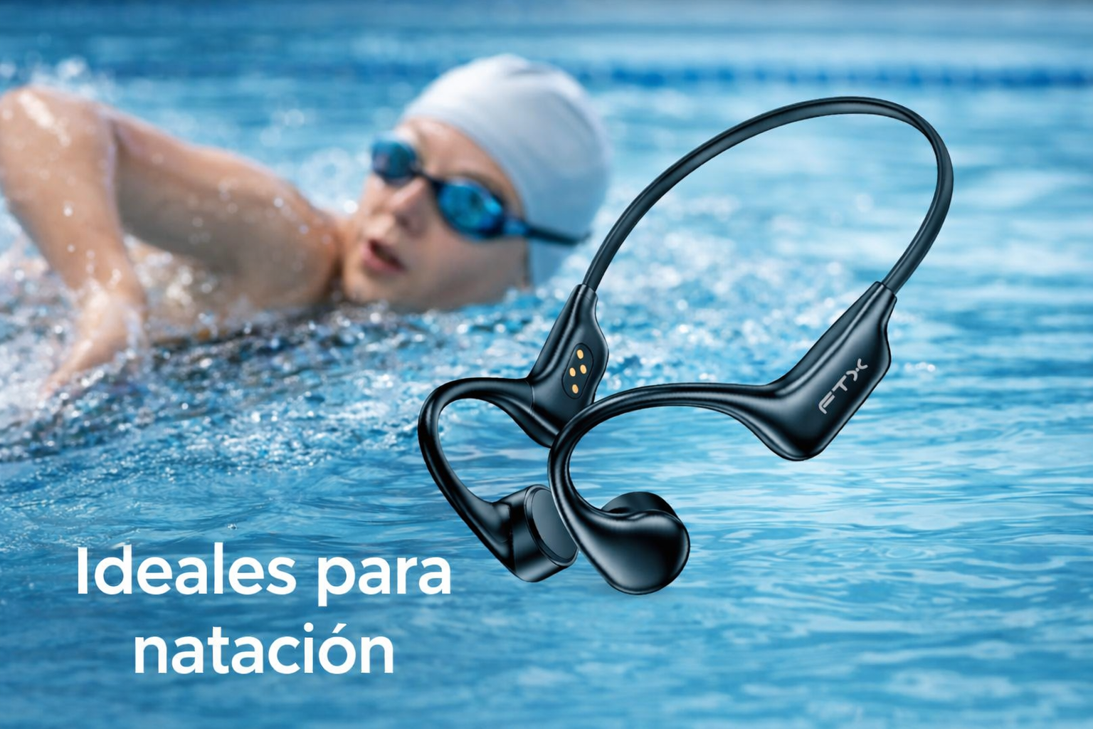 Auriculares de conducción ósea FTXE09S para Nadar | Sumergibles IPX8