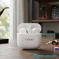 Auriculares inalámbricos sate ae-6122 blanco/negro true wireless bluetooth