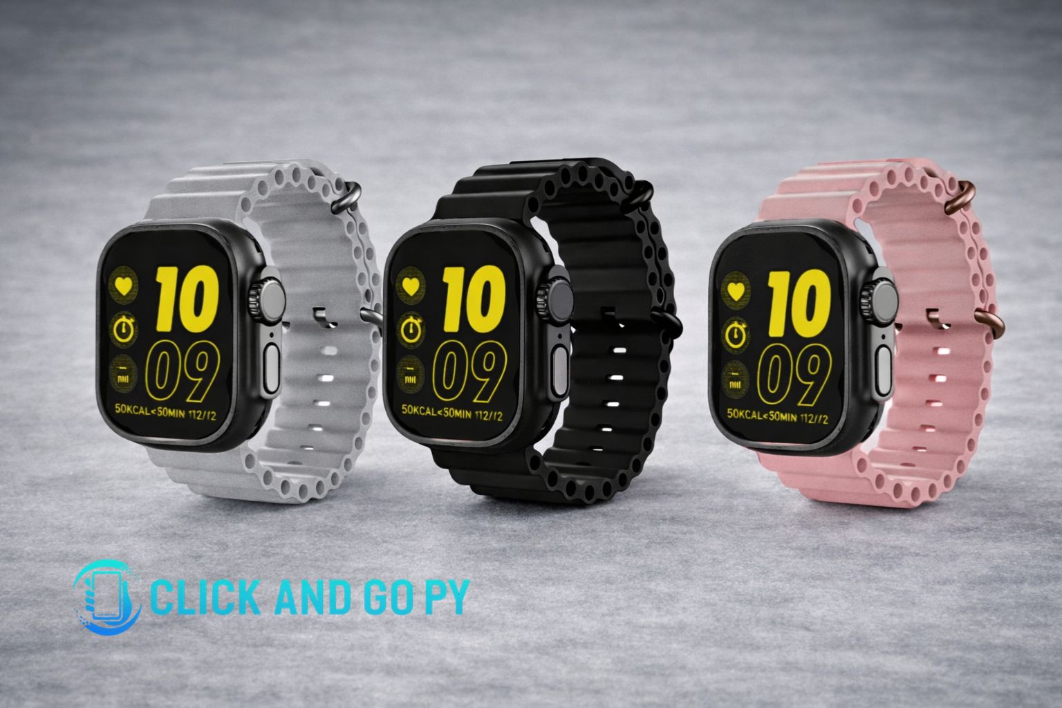 Kit smartwatch k18 49mm con auriculares bluetooth + 7 pulseras intercambiables