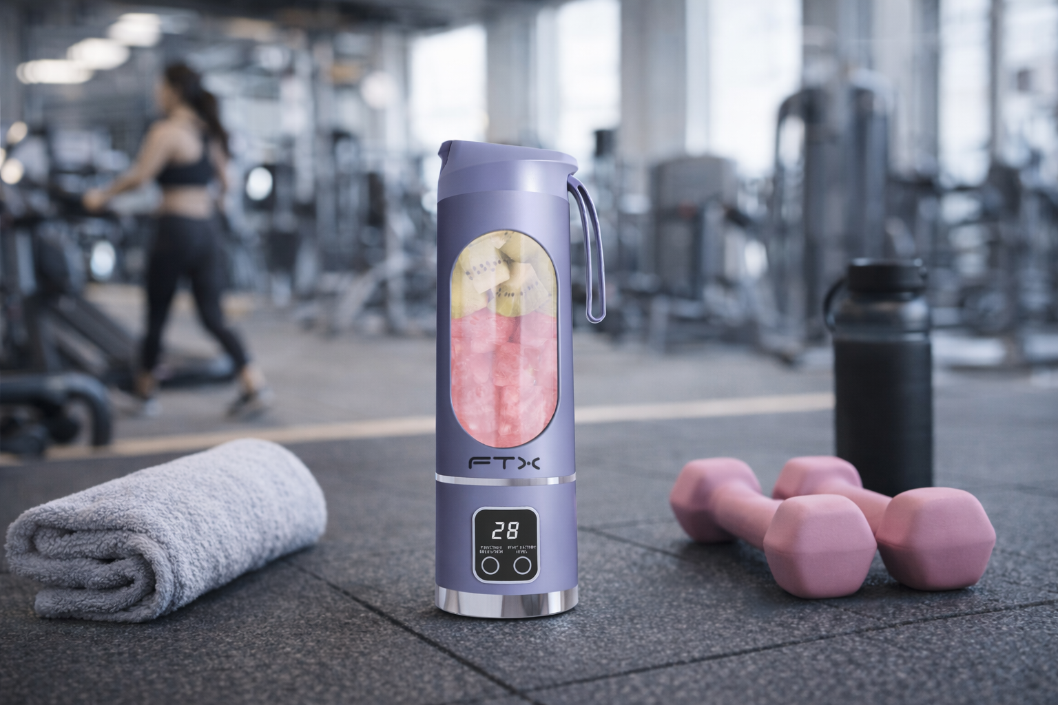 Licuadora Portátil Recargable FTX 25W – 3 Modos | USB-C | Smoothies y Jugos