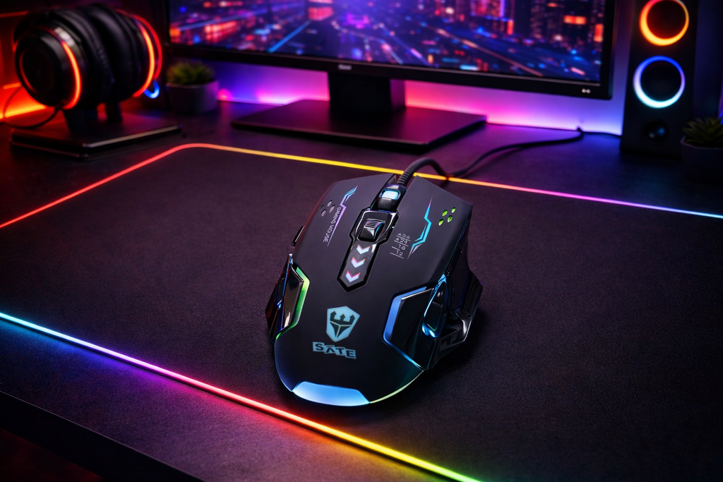 Mouse Gamer usb Retroiluminado sate A-562