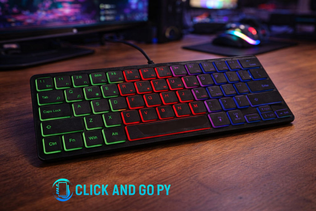 Teclado Gaming SATE AK-872 RGB USB – Compacto 64 Teclas – Español