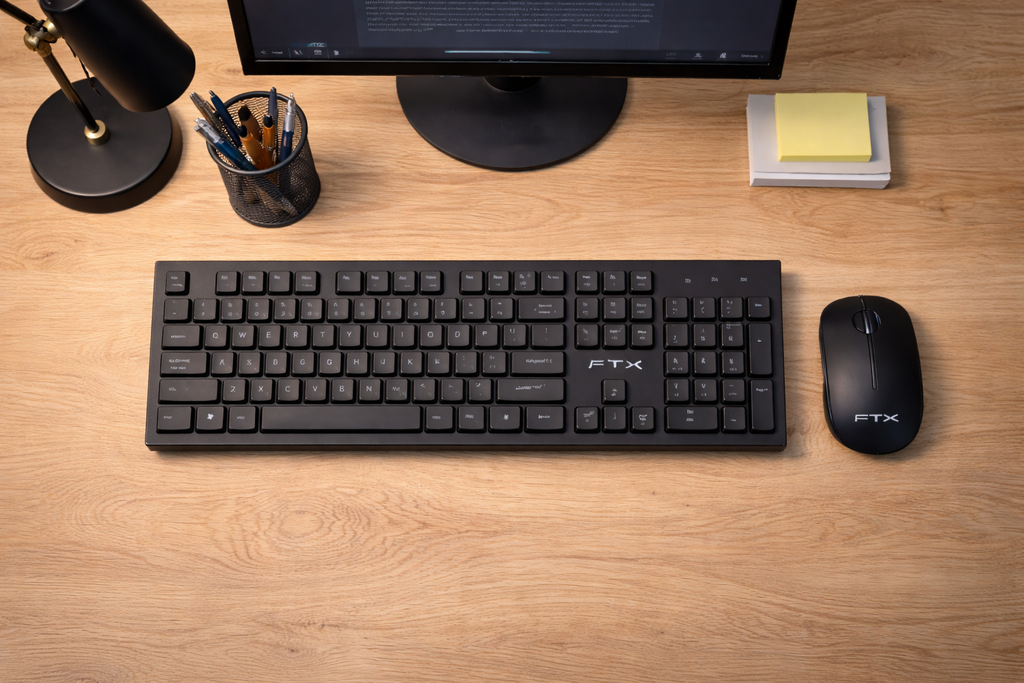 Teclado y mouse inalámbricos con pad numérico FTX GK600BK Español