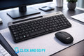 Teclado y mouse kit inalámbrico dual bluetooth + 2.4ghz Sate AK-622G gris/negro