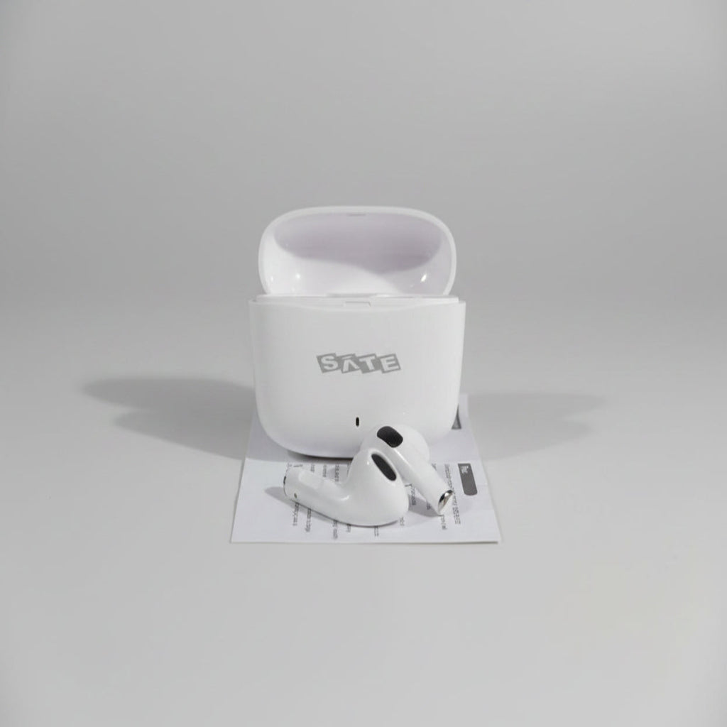 Auriculares inalámbricos sate ae-6122 blanco/negro true wireless bluetooth